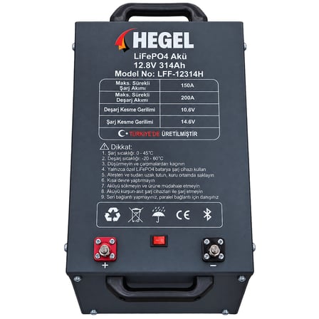 Hegel LFF-12314H Tekne Marin Aküsü 12.8V 314Ah LiFePO4 Lityum Akü