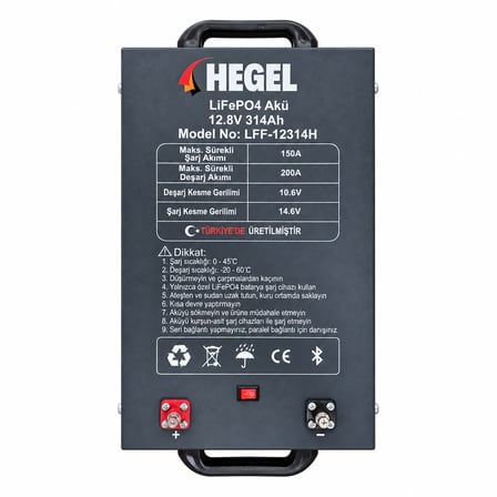 Hegel LFF-12314H Tekne Marin Aküsü 12.8V 314Ah LiFePO4 Lityum Akü