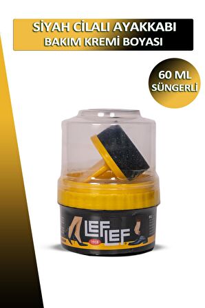 Bağcık + Nuri Leflef Cilalı Ayakkabı Bakım Kremi Boyası Süngerli 60 ML Set