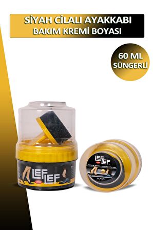 Bağcık + Nuri Leflef Cilalı Ayakkabı Bakım Kremi Boyası Süngerli 60 ML Set