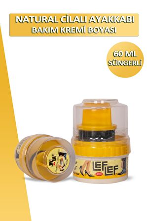 Bağcık + Nuri Leflef Cilalı Ayakkabı Bakım Kremi Boyası Süngerli 60 ML Set