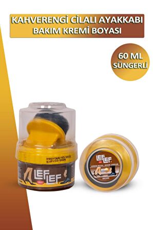 Bağcık + Nuri Leflef Cilalı Ayakkabı Bakım Kremi Boyası Süngerli 60 ML Set