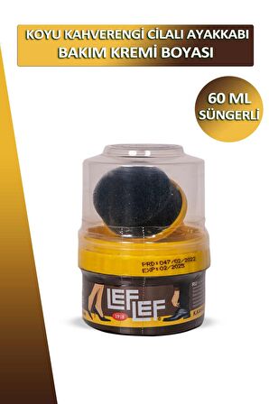 Bağcık + Nuri Leflef Cilalı Ayakkabı Bakım Kremi Boyası Süngerli 60 ML Set