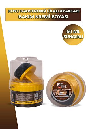 Bağcık + Nuri Leflef Cilalı Ayakkabı Bakım Kremi Boyası Süngerli 60 ML Set