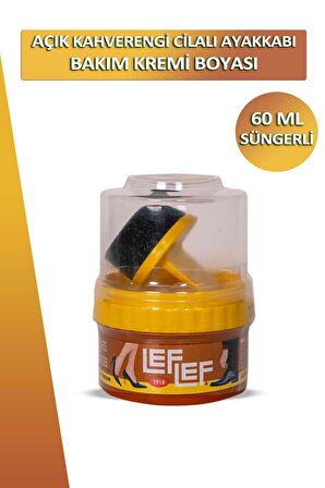 Bağcık + Nuri Leflef Cilalı Ayakkabı Bakım Kremi Boyası Süngerli 60 ML Set