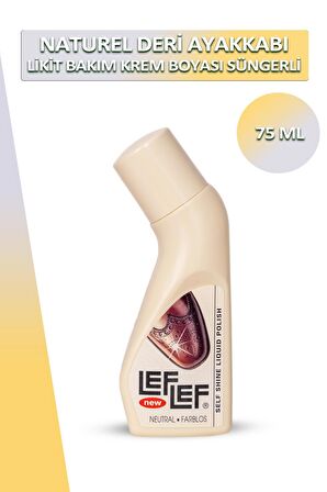 Bağcık + Nuri Leflef Deri Likit Ayakkabı Bakım Boyası Süngerli 75 ML Set