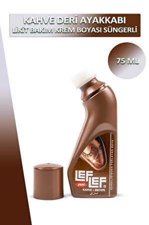 Bağcık + Nuri Leflef Deri Likit Ayakkabı Bakım Boyası Süngerli 75 ML Set