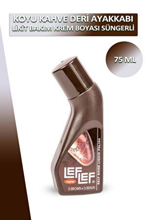 Bağcık + Nuri Leflef Deri Likit Ayakkabı Bakım Boyası Süngerli 75 ML Set