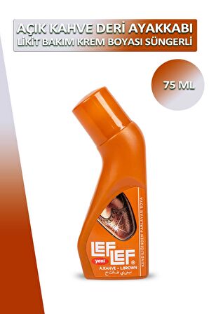 Bağcık + Nuri Leflef Deri Likit Ayakkabı Bakım Boyası Süngerli 75 ML Set