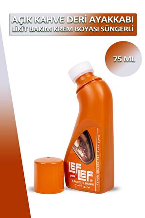 Bağcık + Nuri Leflef Deri Likit Ayakkabı Bakım Boyası Süngerli 75 ML Set