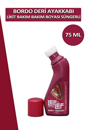 Bağcık + Nuri Leflef Deri Likit Ayakkabı Bakım Boyası Süngerli 75 ML Set