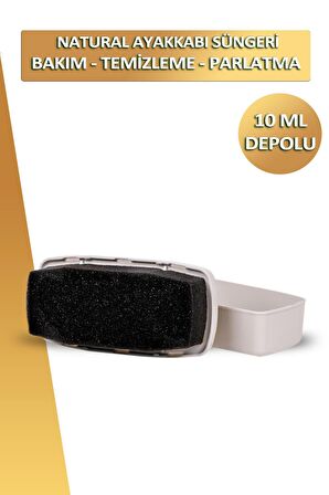 Bağcık + Nuri Leflef Ayakkabı Bakım Temizleme ve Parlatma Süngeri Depolu 10 ML Set