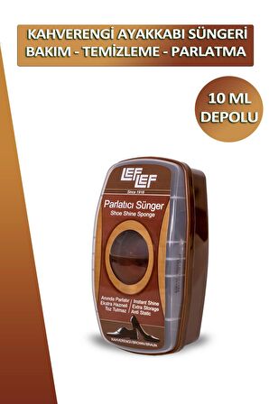 Bağcık + Nuri Leflef Ayakkabı Bakım Temizleme ve Parlatma Süngeri Depolu 10 ML Set