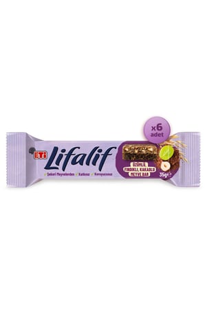 Lifalif Üzümlü, Fındıklı, Kakaolu Meyve Bar 35 g x 6 Adet