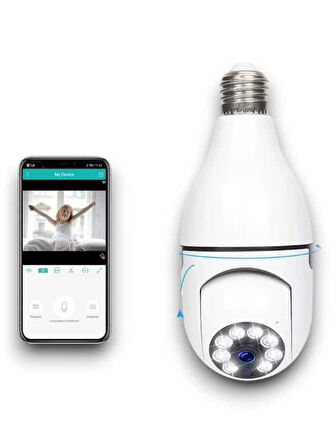 Kablosuz HD Duylu Kamera 360° Dönebilir ve Bluetooth
