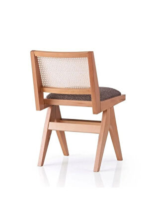 Lofoten Pergel Hazeranlı Hasırlı Ahşap Sandalye