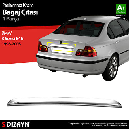 S-Dizayn Bmw 3 Serisi E46 Krom Bagaj Çıtası 1998-2005