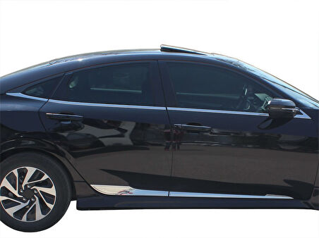 Honda Civic 10 Cam Çıtası 8 Prç Krom 2016 ve Sonrası