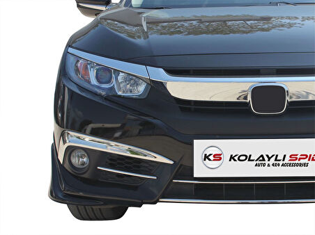 Honda Civic 10 Ön Tampon Altı 2 Prç Fiber 2016 ve Sonrası