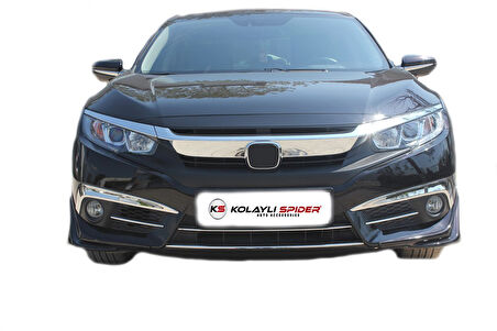 Honda Civic 10 Ön Tampon Altı 2 Prç Fiber 2016 ve Sonrası
