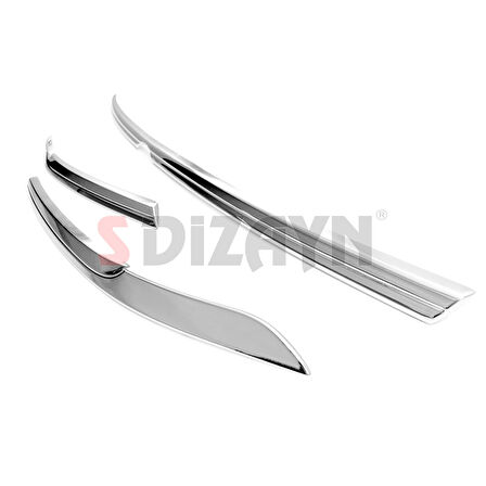 S-Dizayn VW Tiguan Krom Far Üst Çıtası 3 Prç. 2016-2020