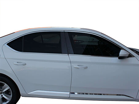 Skoda Super B8 Cam Çerçevesi 12 Prç Krom 2015 ve Sonrası