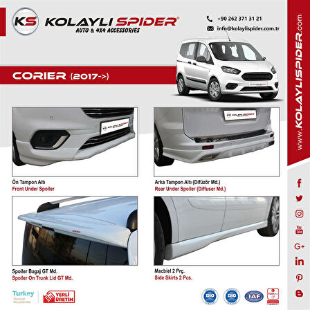 Ford Courier Ön Panjur 5 Prç Krom 2017 ve Sonrası