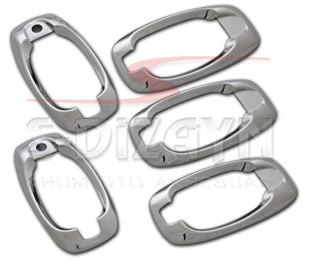 S-Dizayn Citroen Nemo Krom Kapı Kolu Çerçevesi 5 Kapı 2008-2017