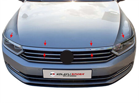 VW Passat 8.5 Far Üst Çıtası 3 Prç Krom 2019 ve Sonrası