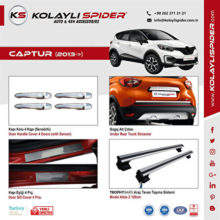 Renault Captur Luxury Kapı Eşiği 4 Prç Krom 2013 ve Sonrası