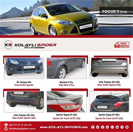 Ford Focus 3 SD Cam Çerçevesi 16 Prç. Krom 2011-2014