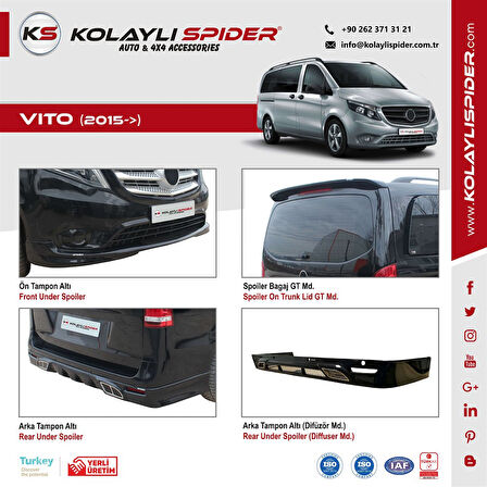 Mercedes Vito kapı Kolu 4 Prç Krom 2015 ve Sonrası