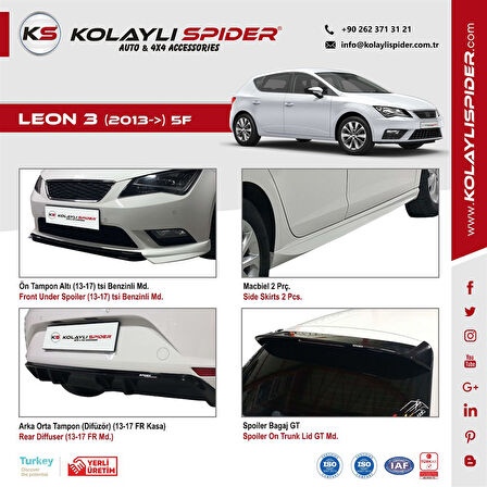 Seat Leon 3 5F Luxury Kapı Eşiği 4 Prç Krom 2013 ve Sonrası