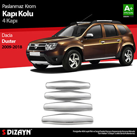 S-Dizayn Dacia Duster Krom Kapı Kolu 4 Kapı 2009-2018
