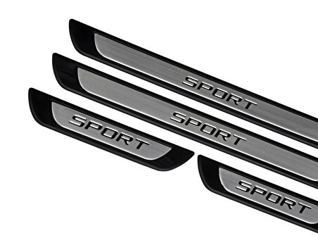S-Dizayn Dacia Sandero Stepway Krom Kapı Eşik Koruması Sport Line 2008-2012 4 Parça