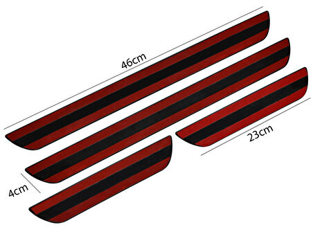 S-Dizayn Renault Megane 2 Krom Kapı Eşik Koruması Exclusive Line 2006-2008 4 Parça