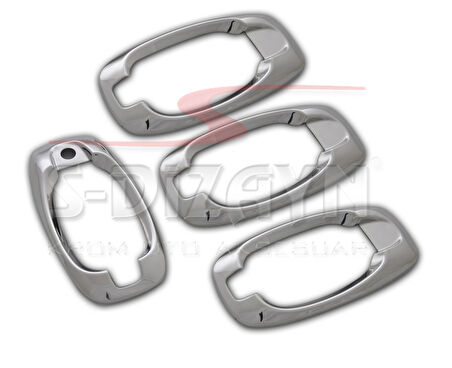 S-Dizayn Fiat Fiorino Krom Kapı Kolu Çerçevesi 4 Kapı 2008-2016