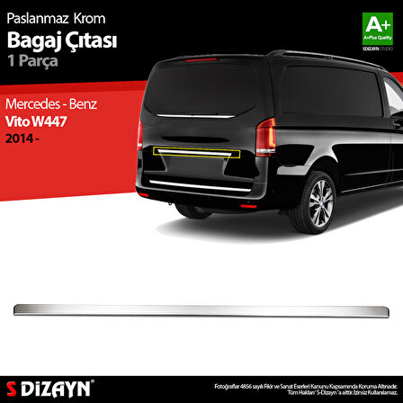 S-Dizayn Mercedes Vito W447 Krom Bagaj Çıtası 2014-2020