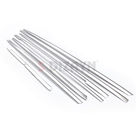 S-Dizayn Vito W447 Krom Cam Alt Çıtaları 8 Prç. (Tek Sürgülü Kapı-L3 Uzun Şasi) 2014-2020