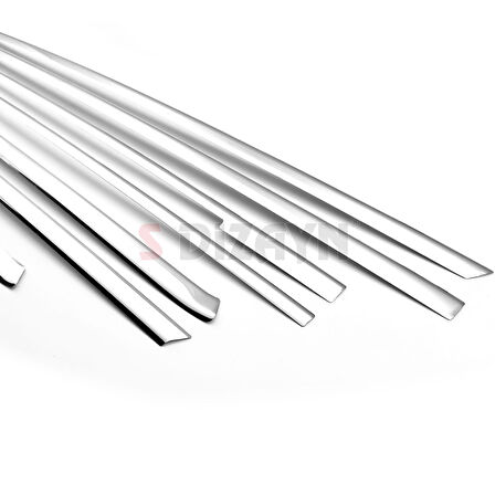 S-Dizayn Vito W447 Krom Cam Alt Çıtaları 8 Prç. (Tek Sürgülü Kapı-L3 Uzun Şasi) 2014-2020