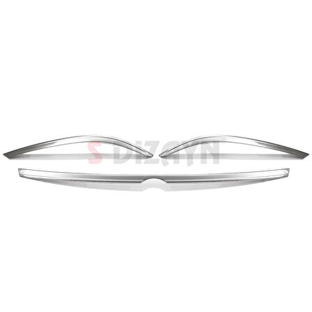 S-Dizayn VW Passat B8.5 Krom Far Üzeri Çıta Seti 3 Parça 2019-2023