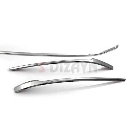 S-Dizayn VW Passat B8.5 Krom Ön Tampon Alt Çıtası 3 Parça 2019-2023