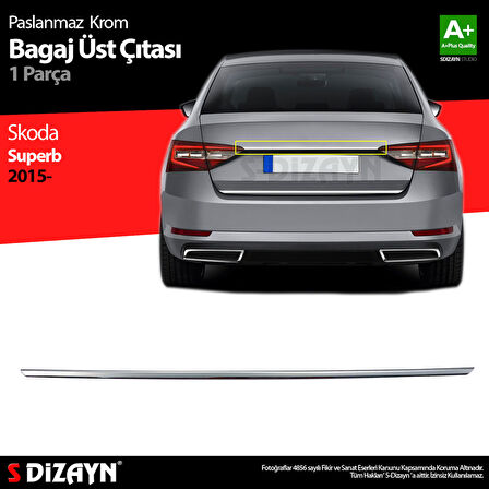 S-Dizayn Skoda Superb Krom Bagaj Çıtası 2015-2023