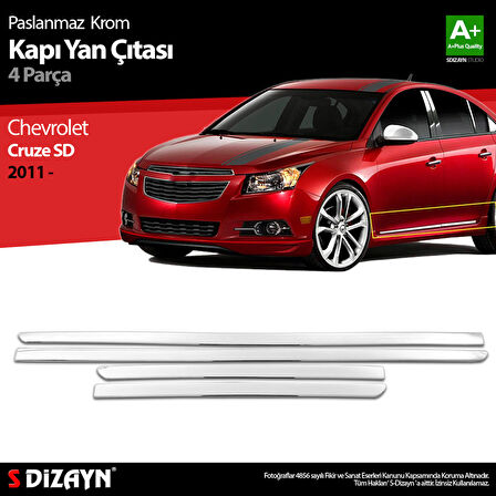 S-Dizayn Chevrolet Cruze SD Krom Kapı Yan Çıtası 2011-2019