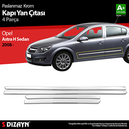S-Dizayn Opel Astra H SD Krom Kapı Yan Çıtası 2008-2013