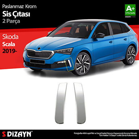 S-Dizayn Skoda Scala Krom Sis Çıtası 2 Prç 2019-2023