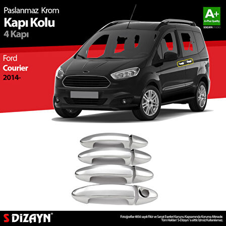S-Dizayn Ford Courier Krom Kapı Kolu 4 Kapı 2014-2022