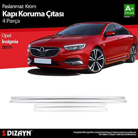 S-Dizayn Opel İnsignia Krom Kapı Koruma Çıtası 4 Prç. 2017-2022