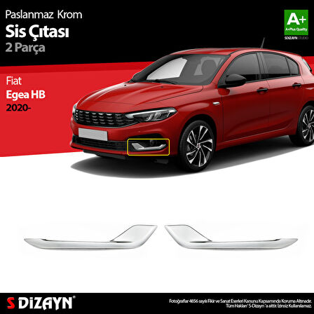 S-Dizayn Fiat Egea HB Krom Sis Çıtası 2 Prç. 2020 Üzeri