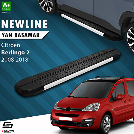 S-Dizayn Citroen Berlingo 2 NewLine Aluminyum Yan Basamak 193 Cm 2008-2018 A+ Kalite